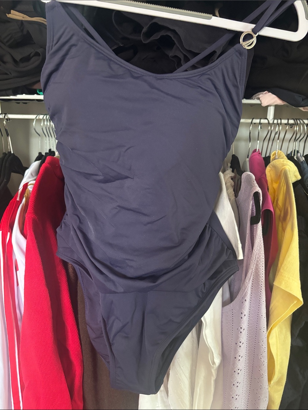 Nautica Navy Blue One-Piece Swimsuit